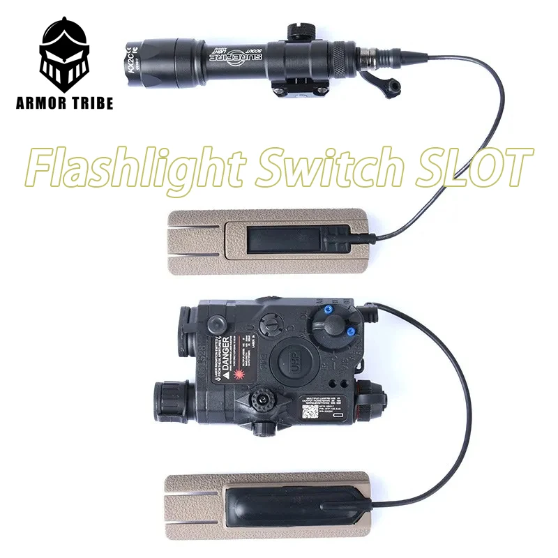 

PEQ M300 M600 Flashlight Tactical Remote Switch Mounting Slot Scout Light Pressure Switch Pad Airsoft Accessories Fit 20mm Rail