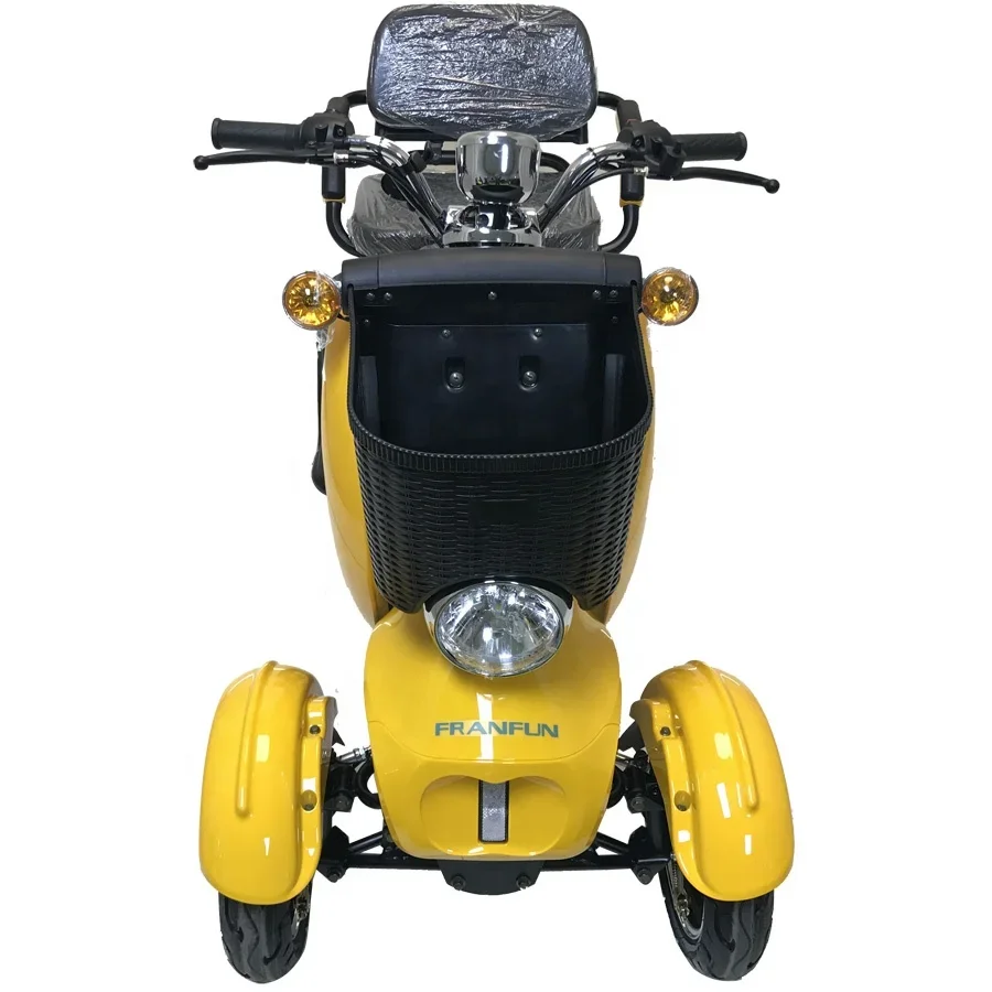 New energy 60V lead battery 800W Three seater electric vehicle 4 wheels E-scooter for Elderly couples