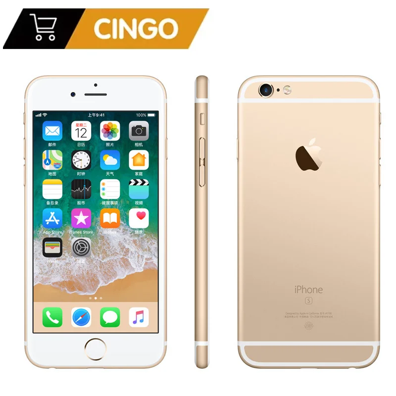 Оригинальный iPhone 6s, 2 ГБ ОЗУ, 16/64/128 ГБ ПЗУ, мобильный телефон, iOS, двухъядерный процессор A9, камера 12 МП, IPS, LTE, смартфон