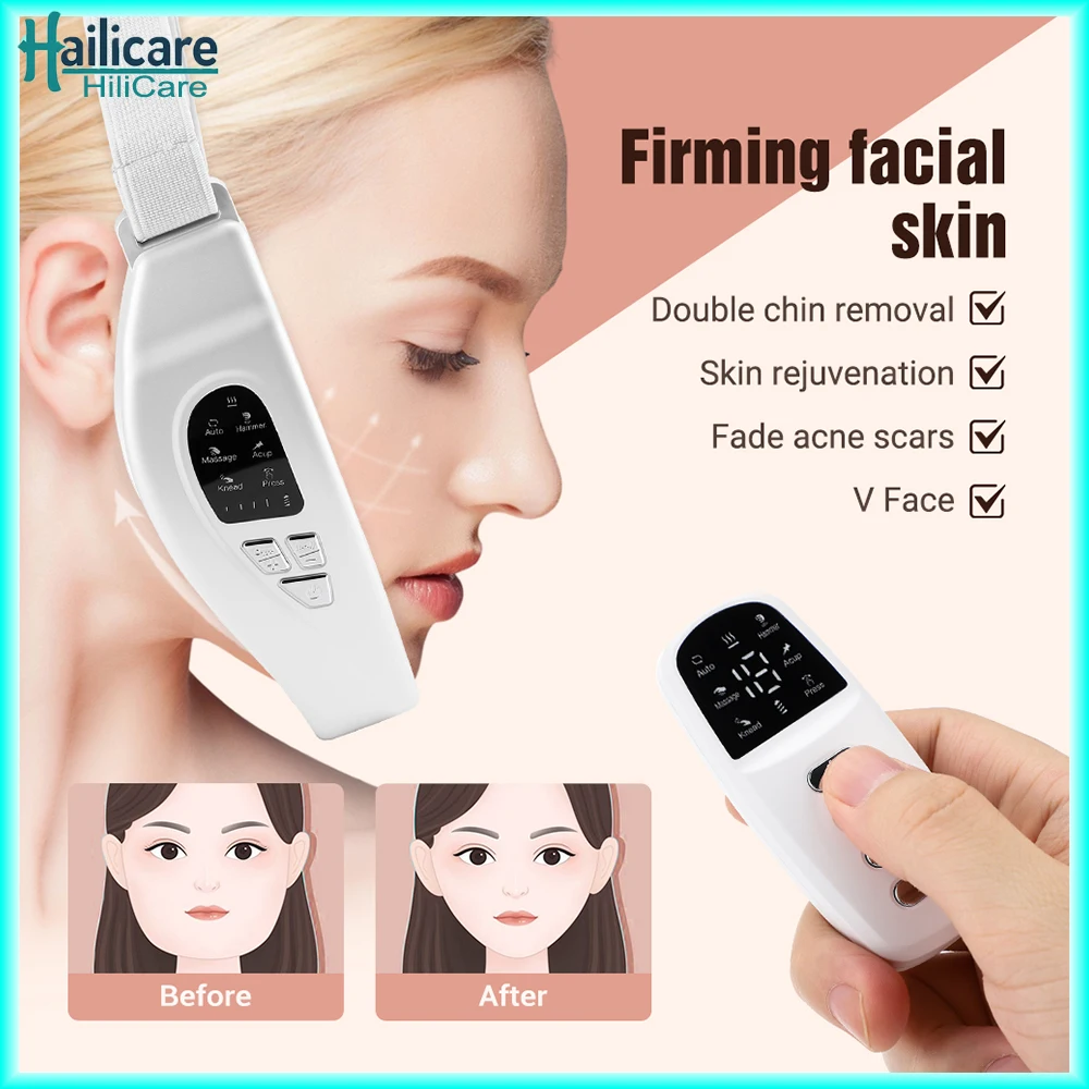 

Electric V Face Massager 6 Modes Double Chin Eliminator Vibration Facial Massage V-Face Line Lift Belt Cellulite Skin Care Devic