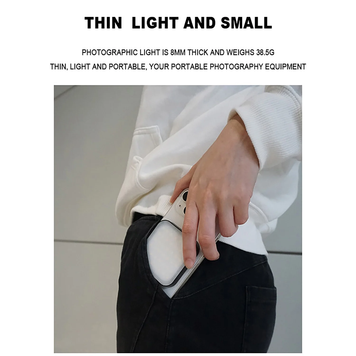 GAE-BL1 مرفق مغناطيسي للتصوير الفوتوغرافي للهاتف المحمول، والبث المباشر للكمبيوتر، وتسجيل الفيديو، ونحيف السيلفي، وإضاءة ملء LED جديدة