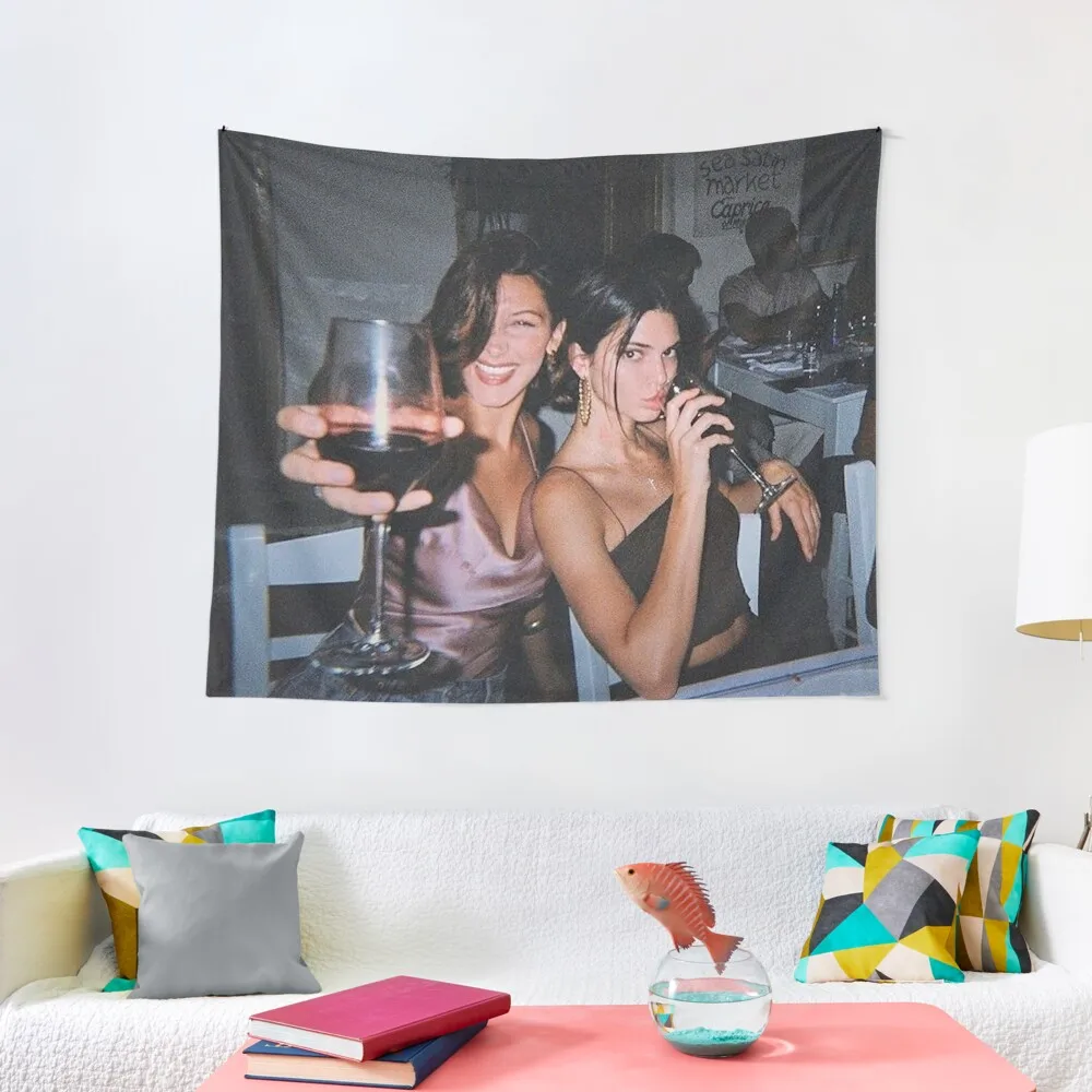 

Bella and Kendall on Film Tapestry Home Decor Aesthetic Wall Deco Decoration For Bedroom Tapestry