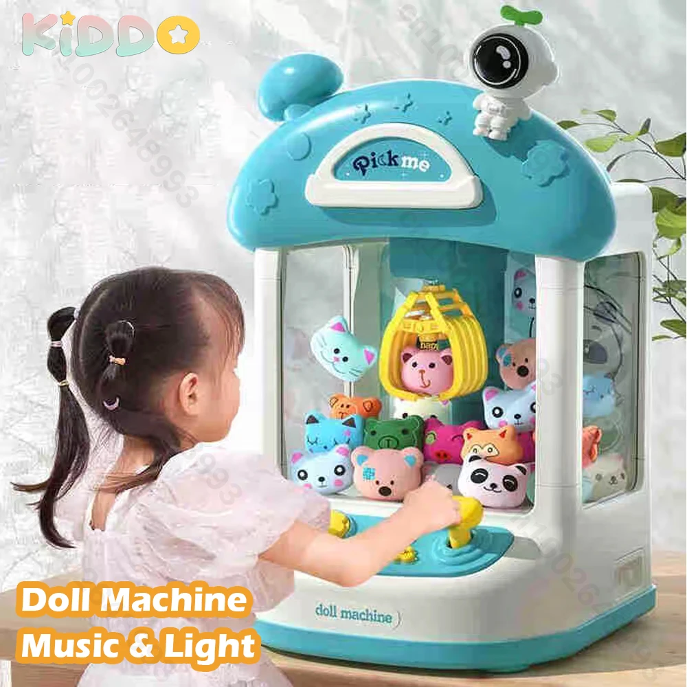 

DIY Doll Machine Claw Machine Clip Doll Game Kids Coin Operated Play Game Mini Claw Catch Crane Machines Music Kid Xmas Gifts