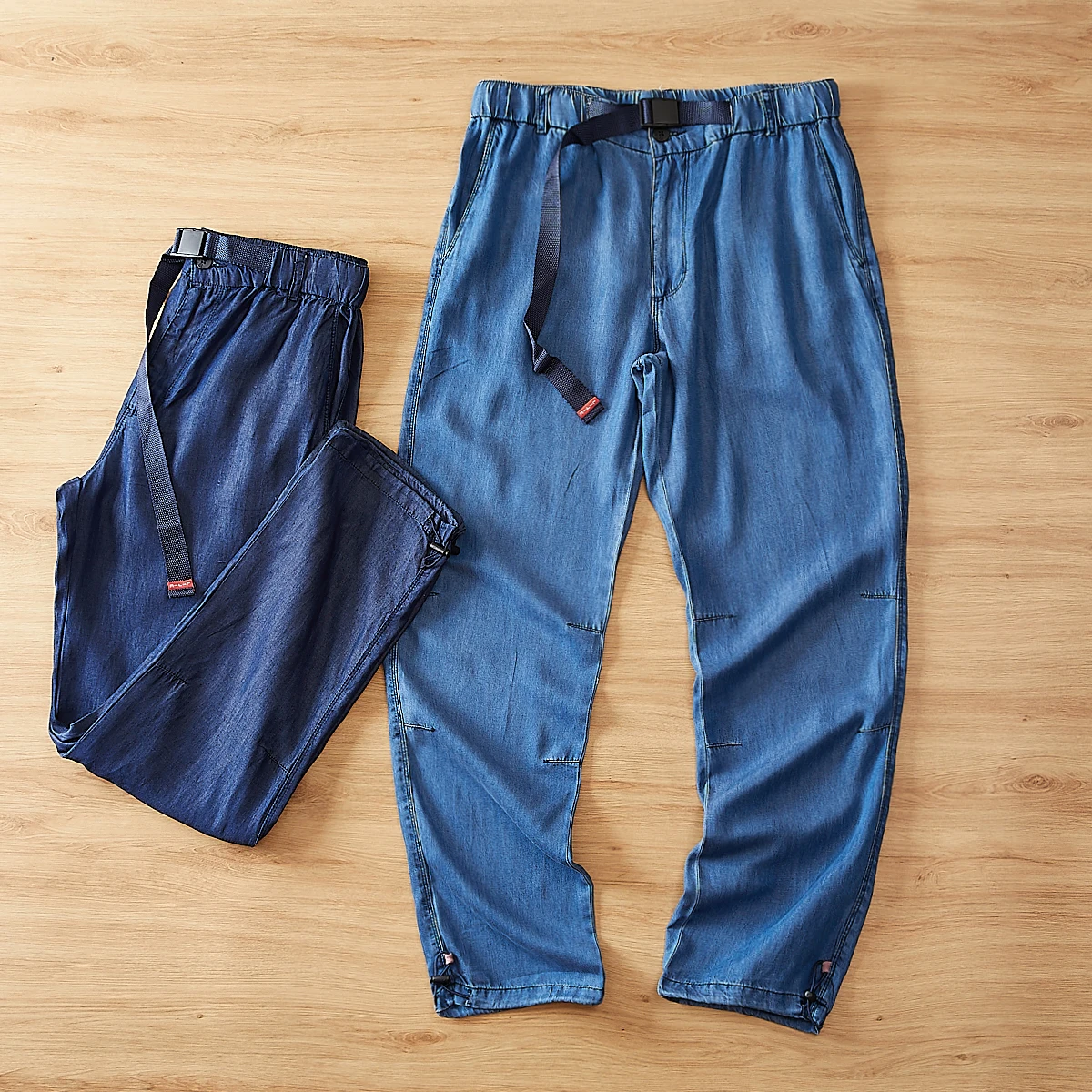 

Легкие повседневные мужские джинсы из денима, летние, прямого кроя, с застежкой-молнией, классические синие джинсы, молодежный модный тренд