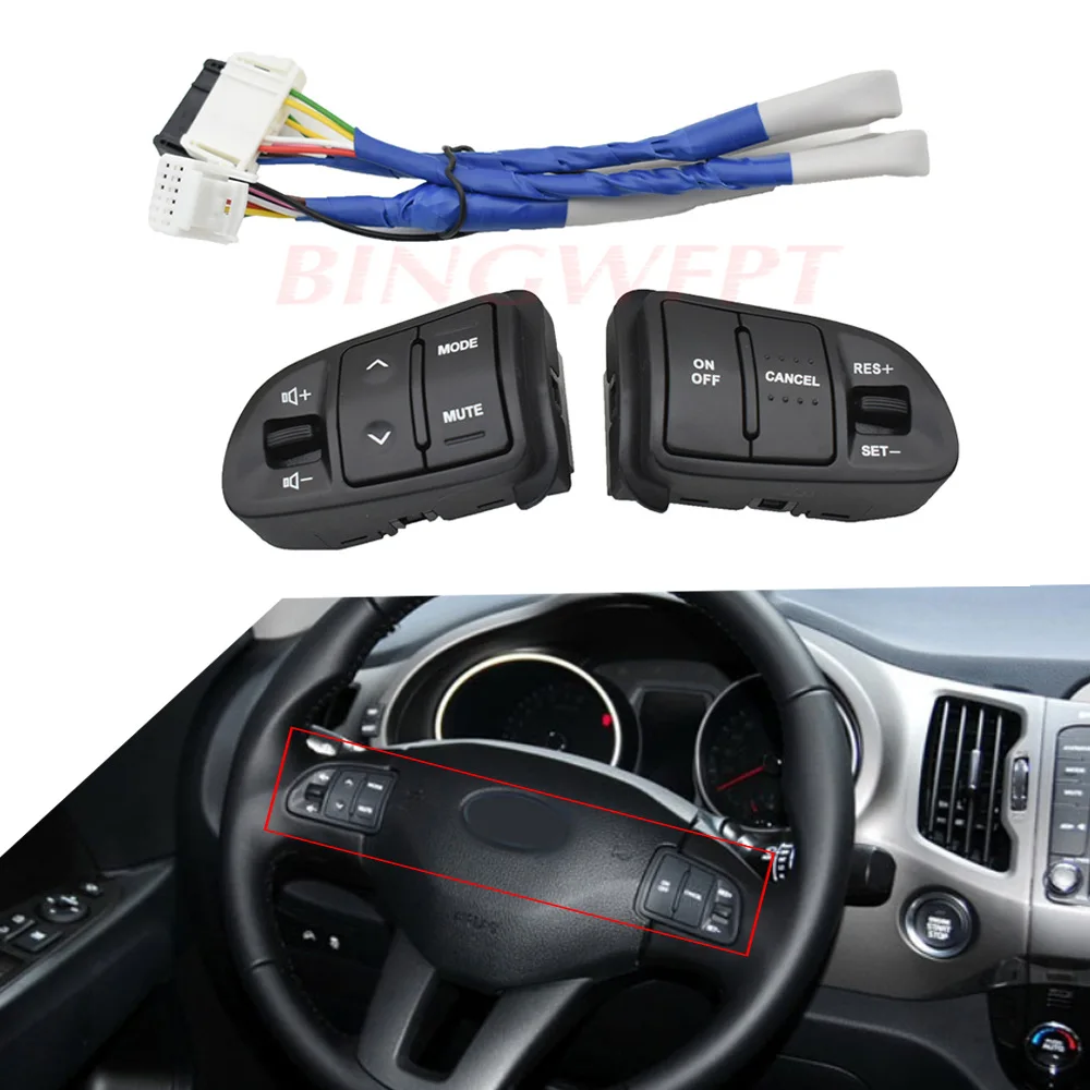 

For Kia Sportage R Modified Cruise Control Multifunction Steering Wheel Buttons