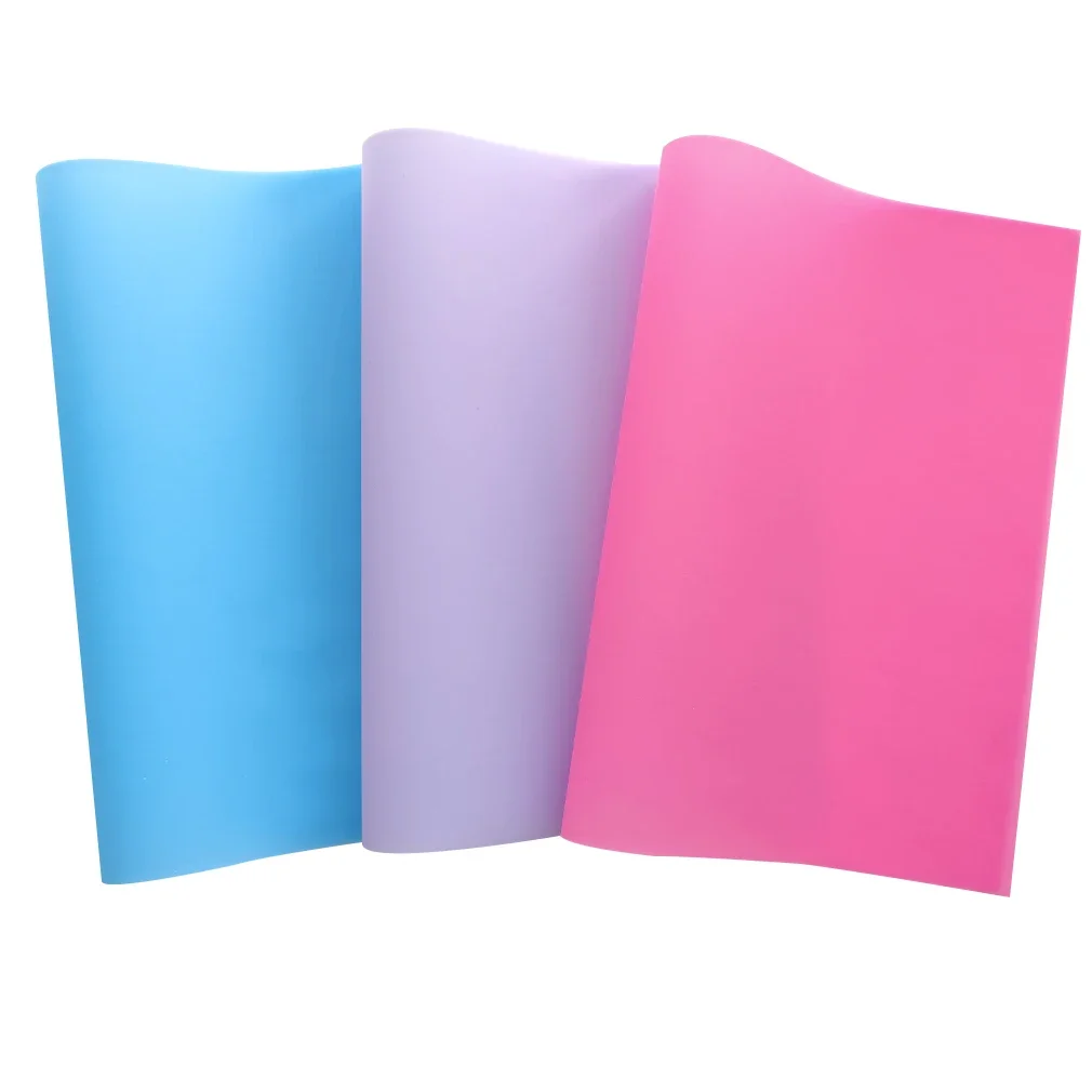 30x135cm Jelly Solid Colored Translucent PVC Soft Plastic Vinyl Film for Making Bag Shoe Garment Decoration DIY Hair Accessories