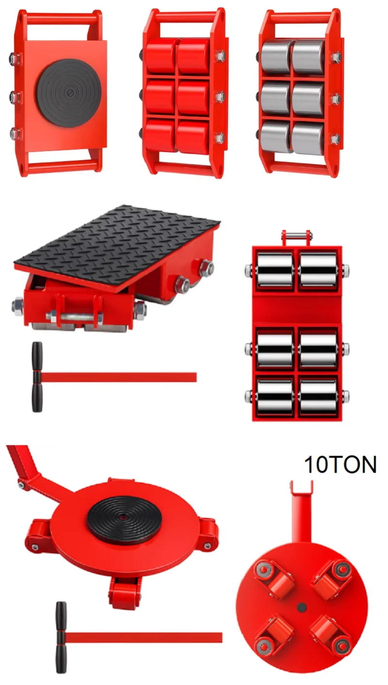 3トン～8トンのタンク運搬車、小型タンク用回転方向変更可能、ユニバーサルホイール、重荷重移動ツール、移動カート