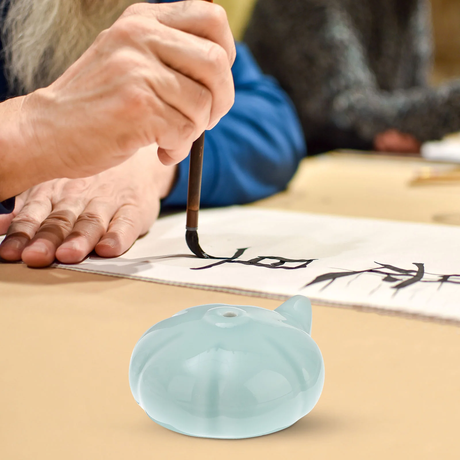 

1Pcs Calligraphy Water Dropper Ceramic Pumpkin Shaped Ink Droplet Ink Grinding Stationery Chinese Painting Accessory