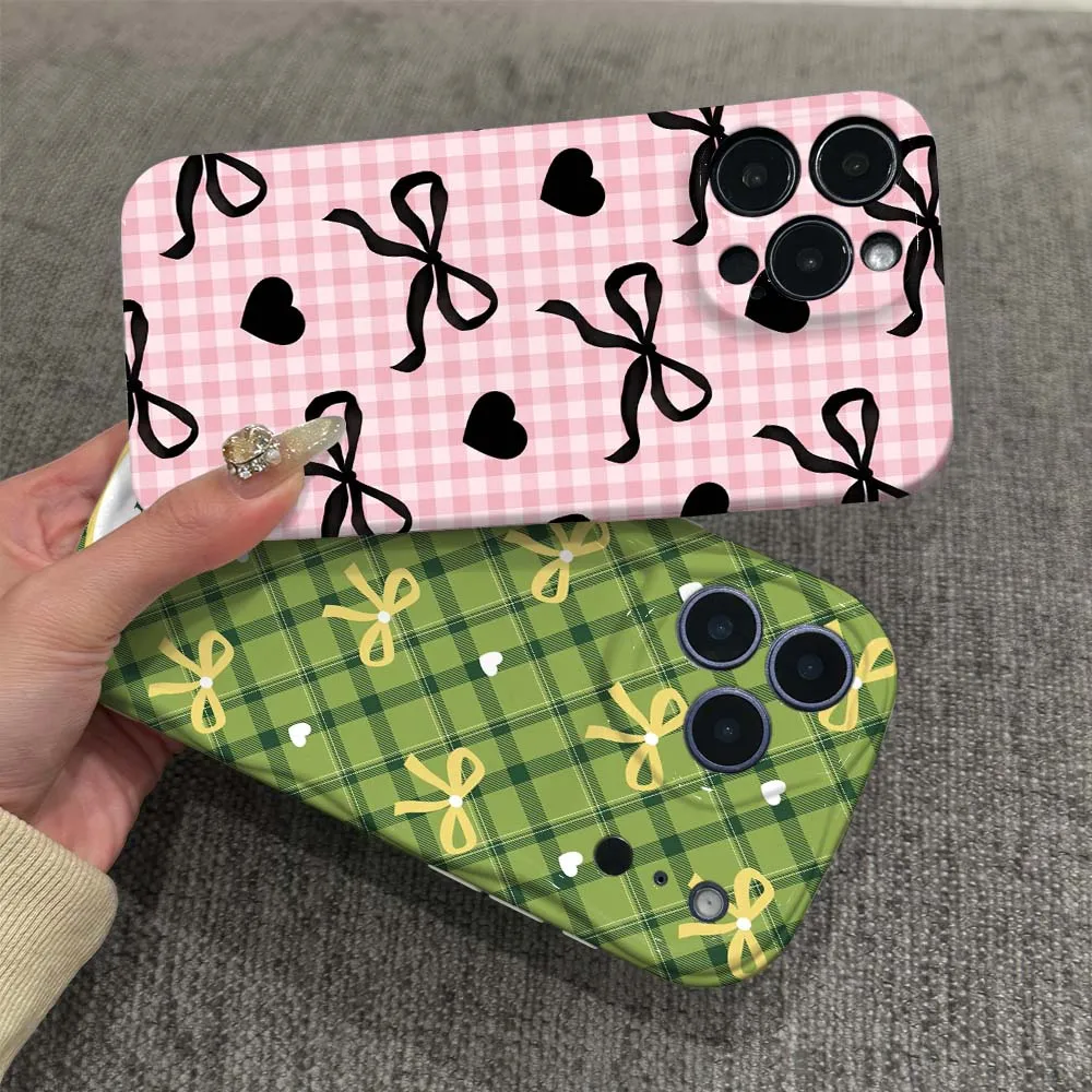 

Artistic Bow Illustration For Apple iPhone 17 16 15 14 13 12 11 X XS XR Air Pro Max Plus Mini Feilin Wave Oil Shell Cover
