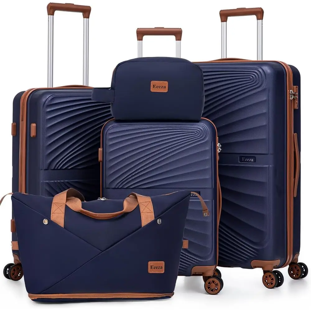 

5-Piece Luggage Set with Wheels, ABS Hard Shell, TSA Lock, Spinner, Carry-On Sizes (20/24/28 inches)