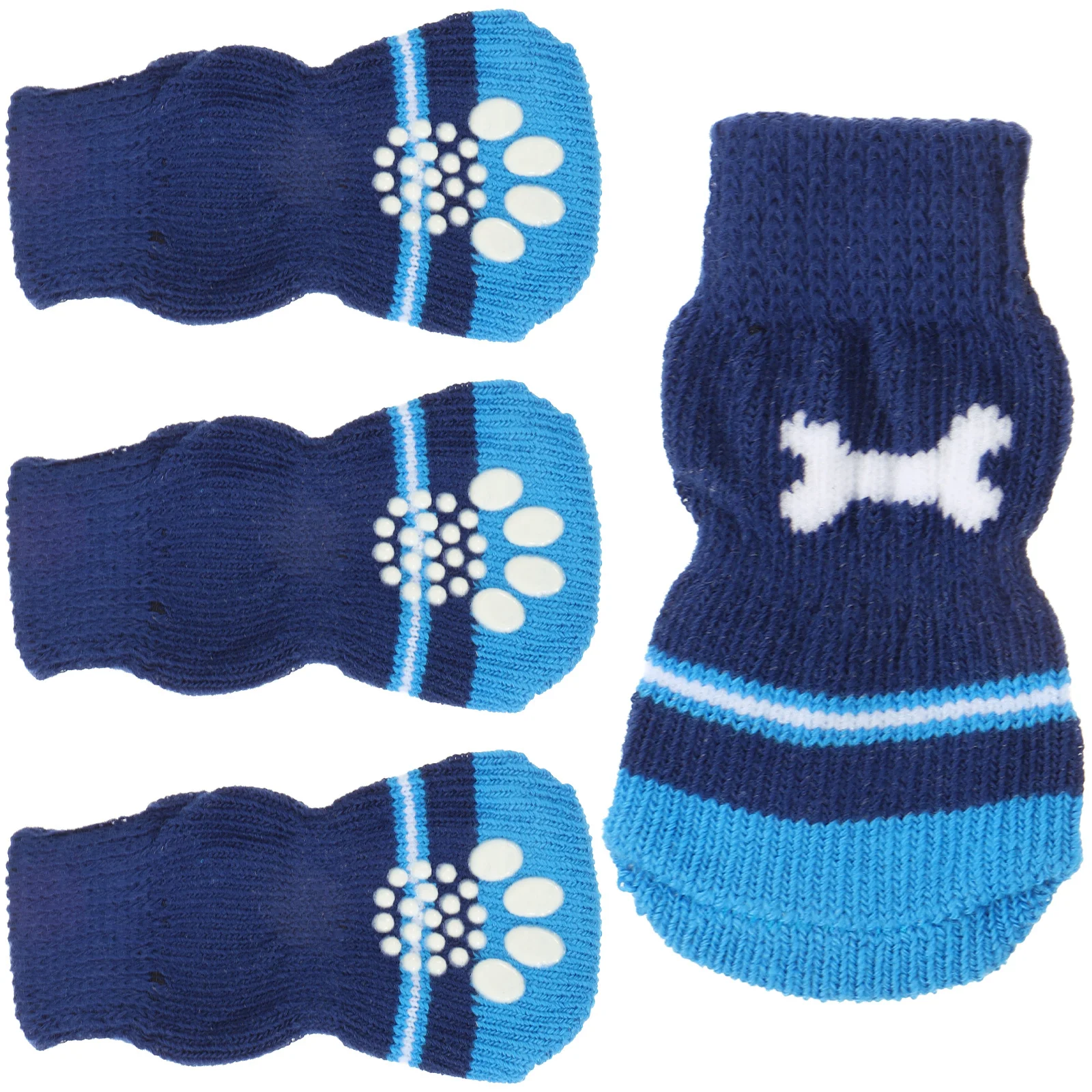 

2Pairs Anti-Slip Dog Socks Cotton Socks Small Dog Paw Protectors Soft Breathable Pet Puppy Accessories Adorable Paw Protectors