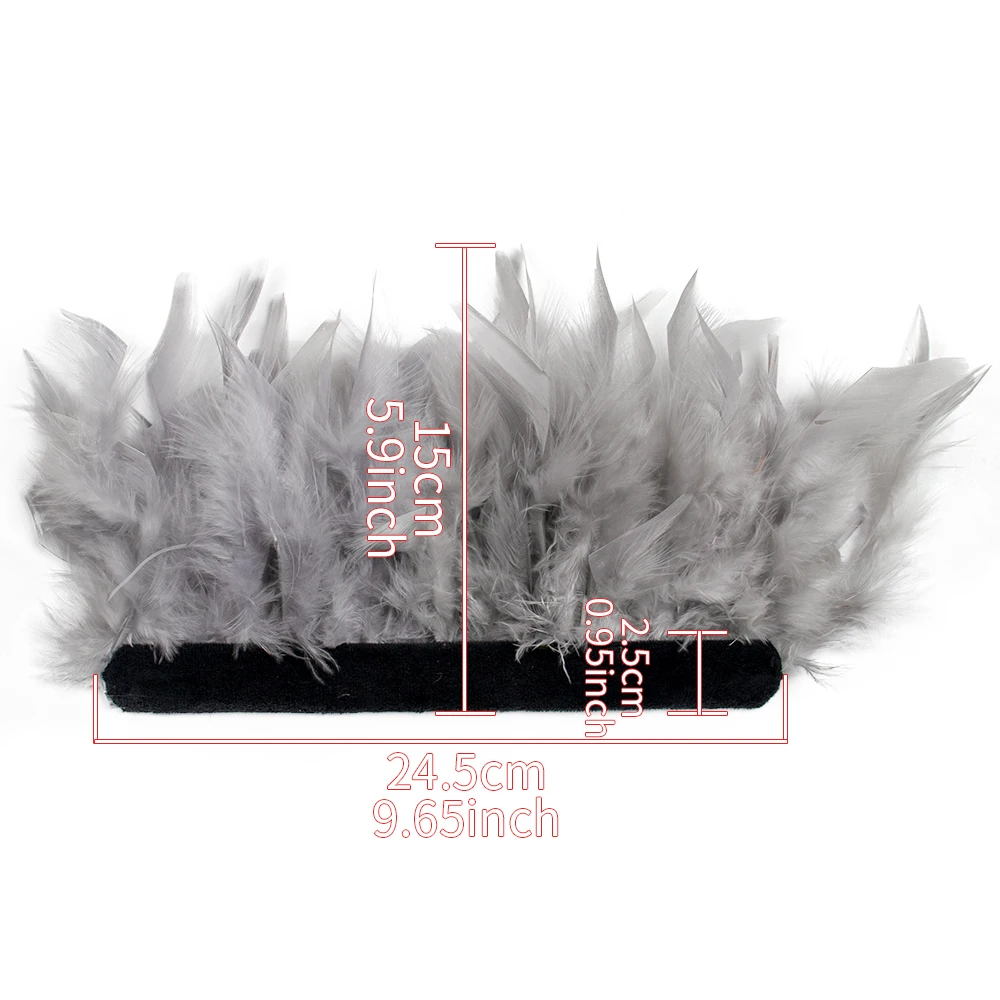 1PCS Fashion Ostrich Feather Cuffs Bracelet Women Hair Accessories Furry Wristband Snap Bracelet Clap On Satin Shirts Elegant