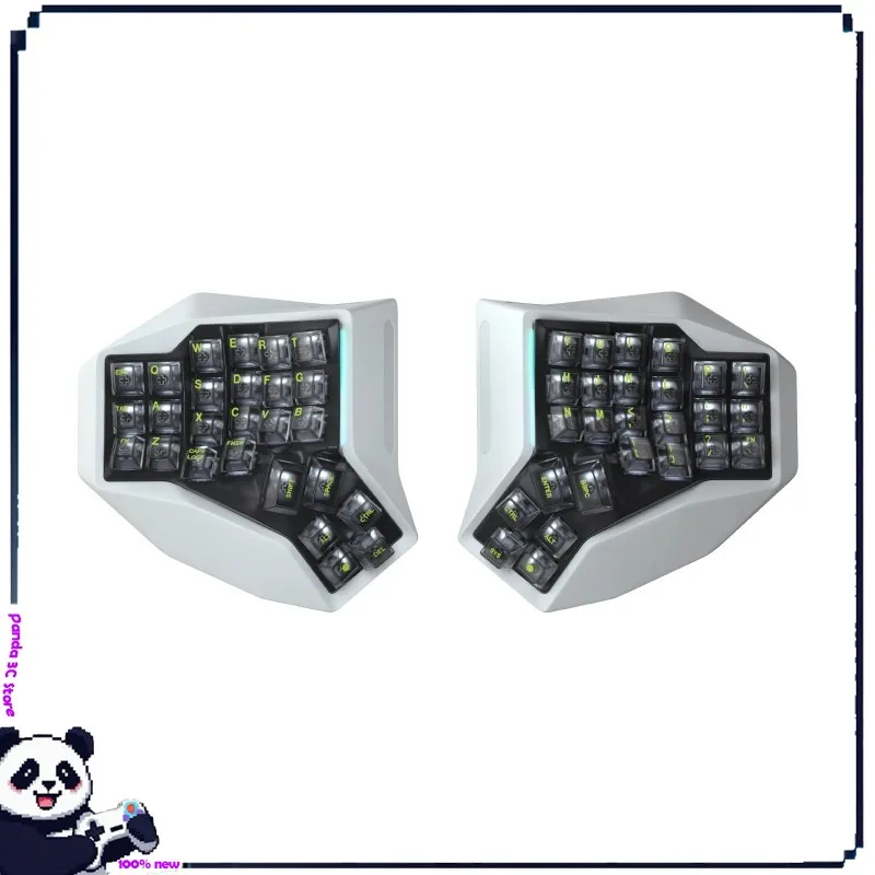 

Angrymiao Am Hatsu Сплит-клавиатура Высококачественная механическая клавиатура на заказ Эргономичная конструкция игрового программирования Компьютерные аксессуары для ПК