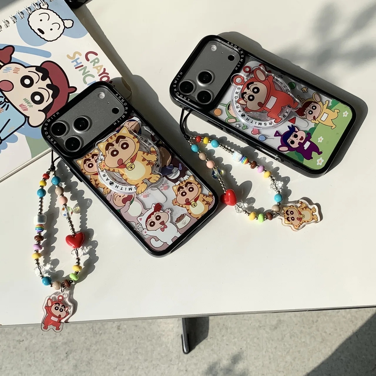 

Cute Cartoon For CrayonShin-chan Magnetic Phone Holder For IPhone And Samsung&Magnetic Mobile Phone Case Finger Expanding Stand