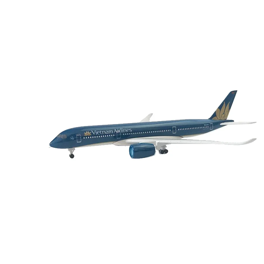 Novelty Personalized Gifts Alloy Material Scale 1:200 20cm Airbus A350 Vietnam Airline Passenger Airplanes Models with Wheels