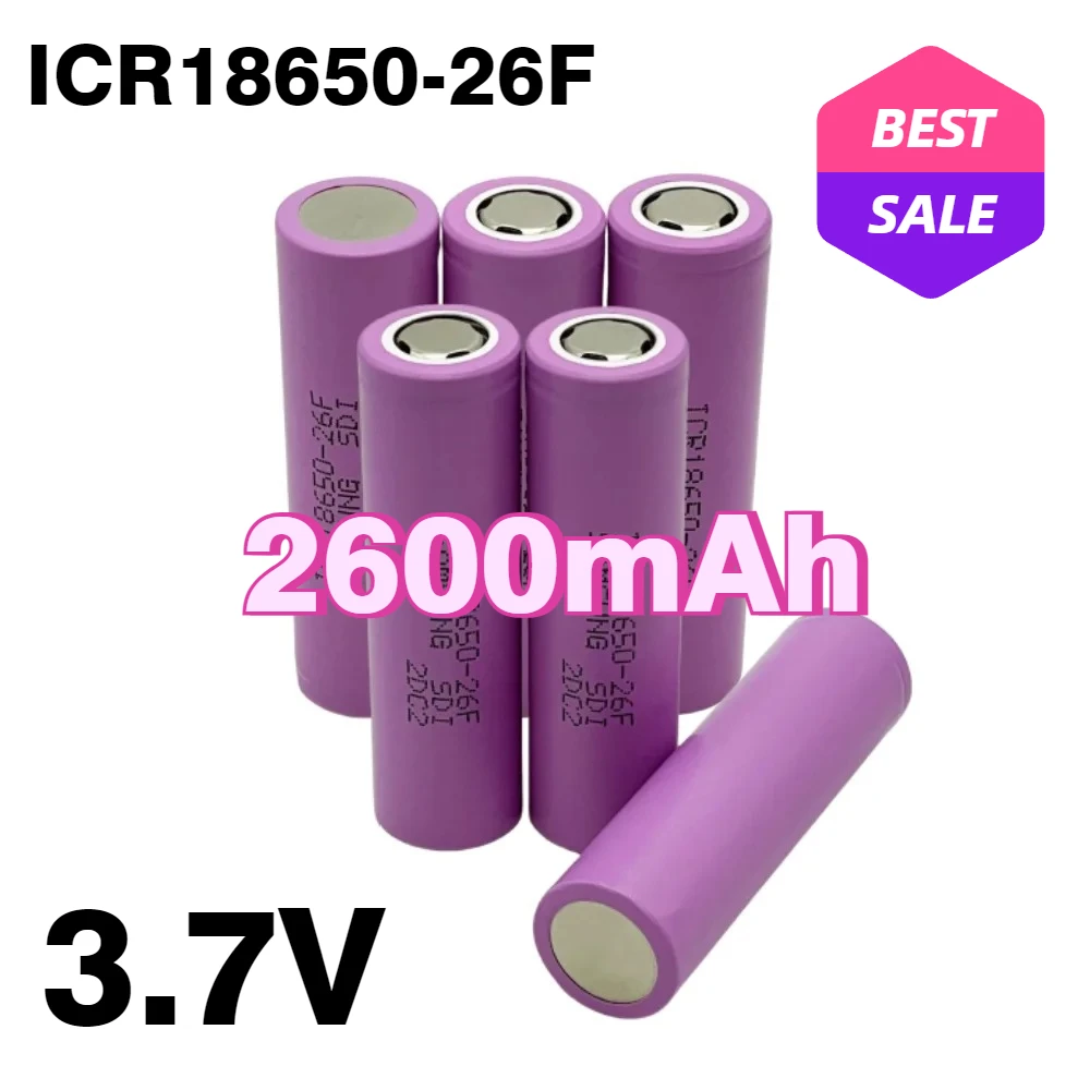 

3.7V 2600mAh ICR18650-26F Large Capacity Rechargeable Lithium Battery Suitable for All Kinds of Electronic Products,With Charger
