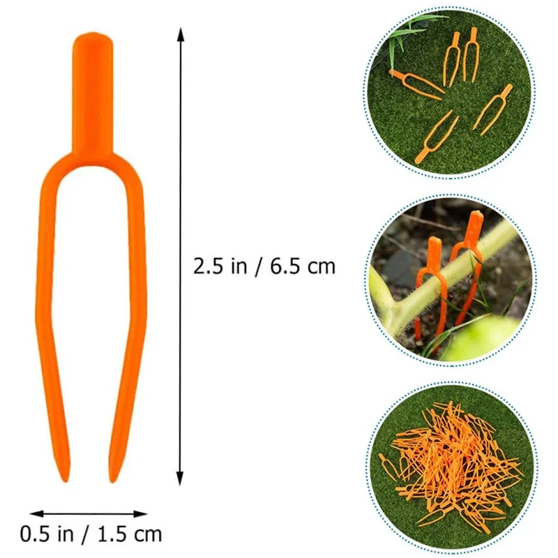 65MM stabilizator łodygi roślin ogrodowy widelec do sadzenia truskawek plastikowy uchwyt na winorośl zacisk mocujący na sadzonki arbuza