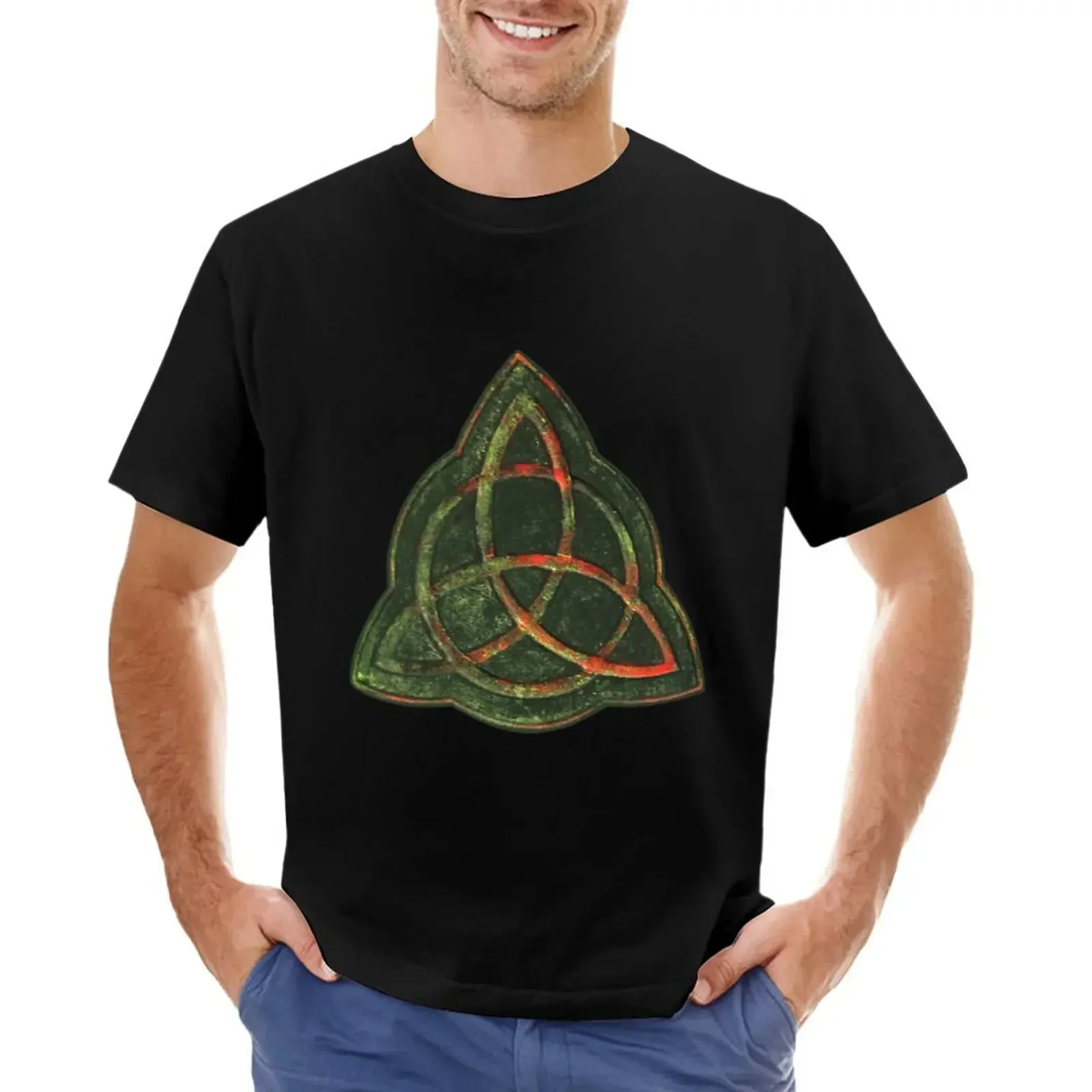 Book of Shadows - Charmed Triquetra Design T-Shirt tees cute tops plain black t shirts men