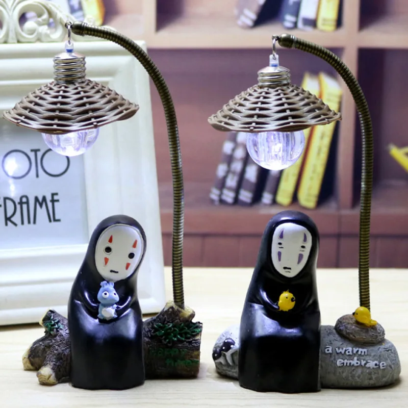 Cartoon Anime Funny Night Light Home Decor Small Figurine Bedside Lamp Desktop Ornament Kawaii Birthday Gift