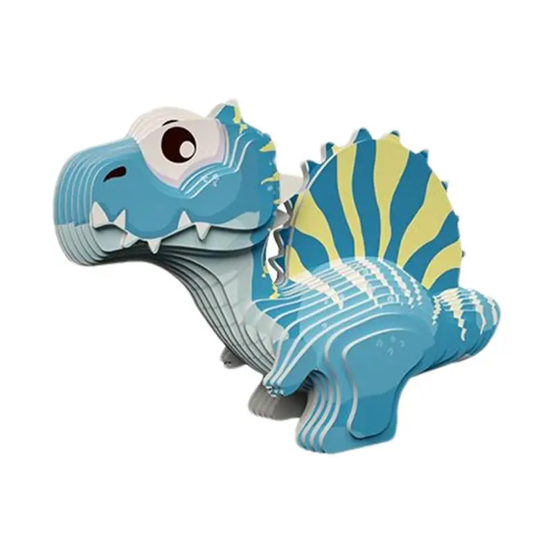 Kids Dinosaur Puzzle 3D Dinosaur Jigsaw Toy 3D Dinosaur Learning Activity Educational Building Blocks For Hand-Eye Coordination