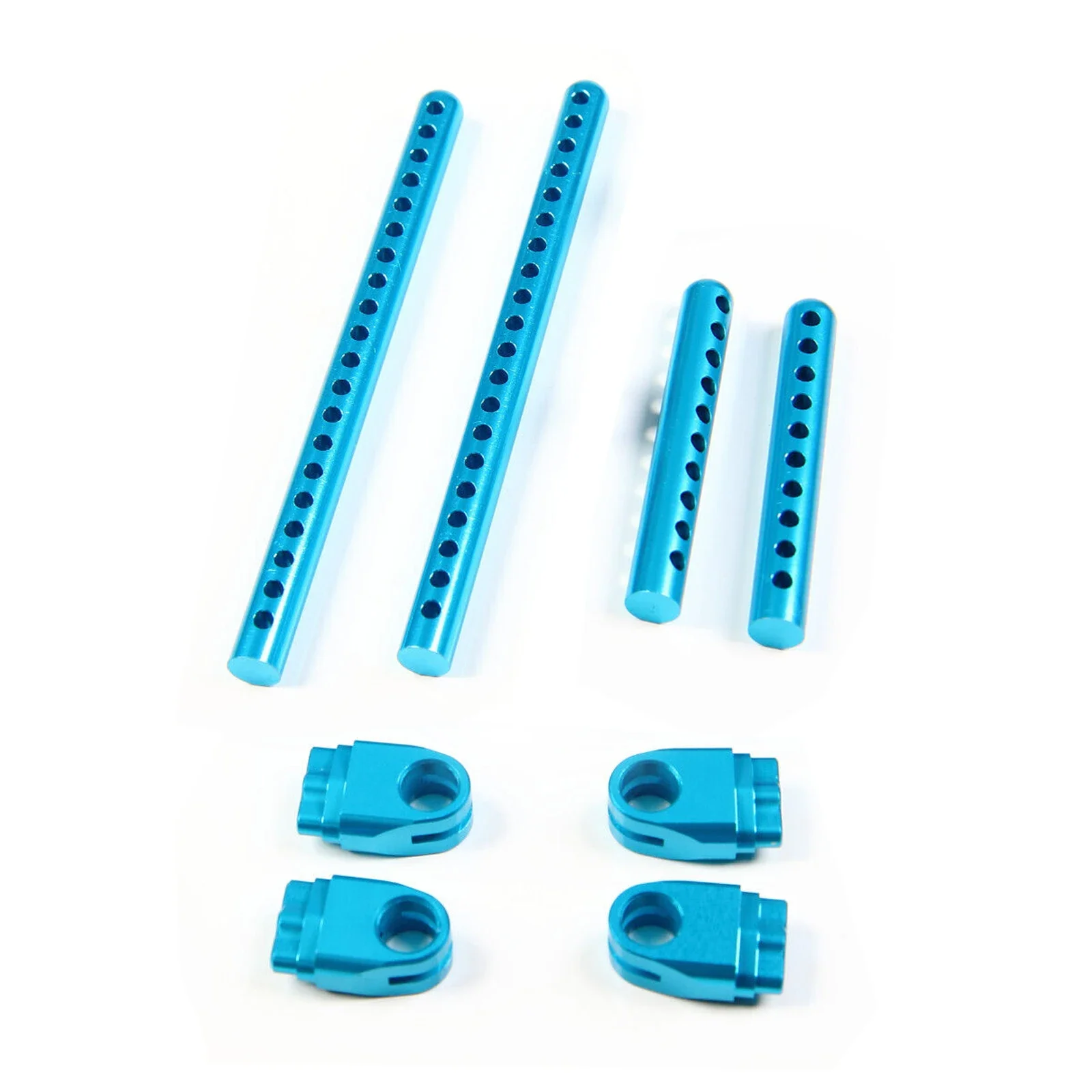 مجموعة تركيب الجسم المعدنية المجمعة لـ Tamiya TT02، تعديل الارتفاع بدون أدوات وعقد آمن مع مشابك R متضمنة