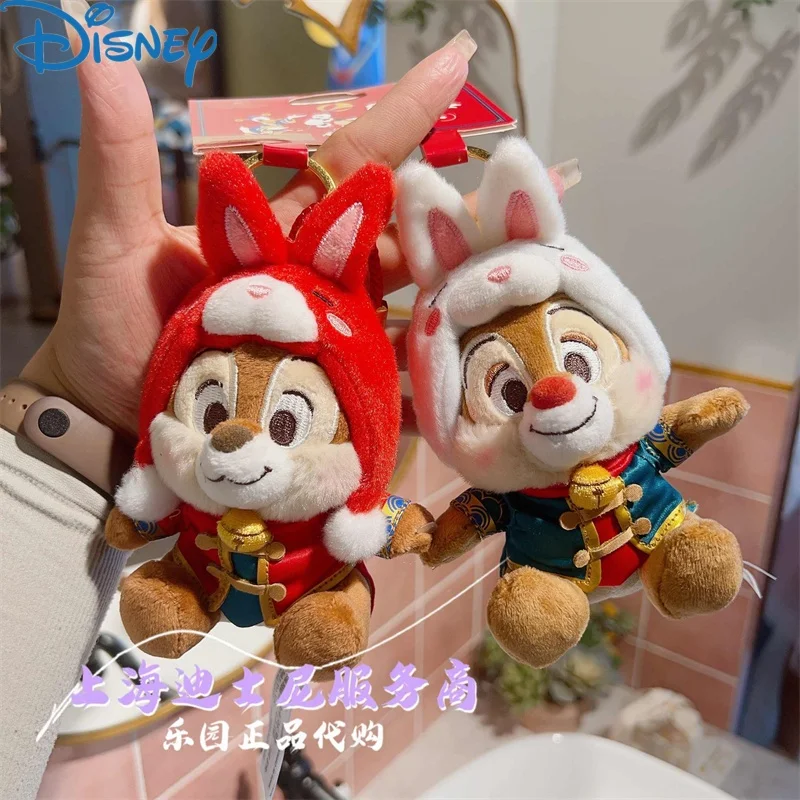 Original Shanghai Disney Disney Dicchititi Pendant Christmas Hanfu Chicchititi Keychain Chipmunk Christmas Toy Gifts