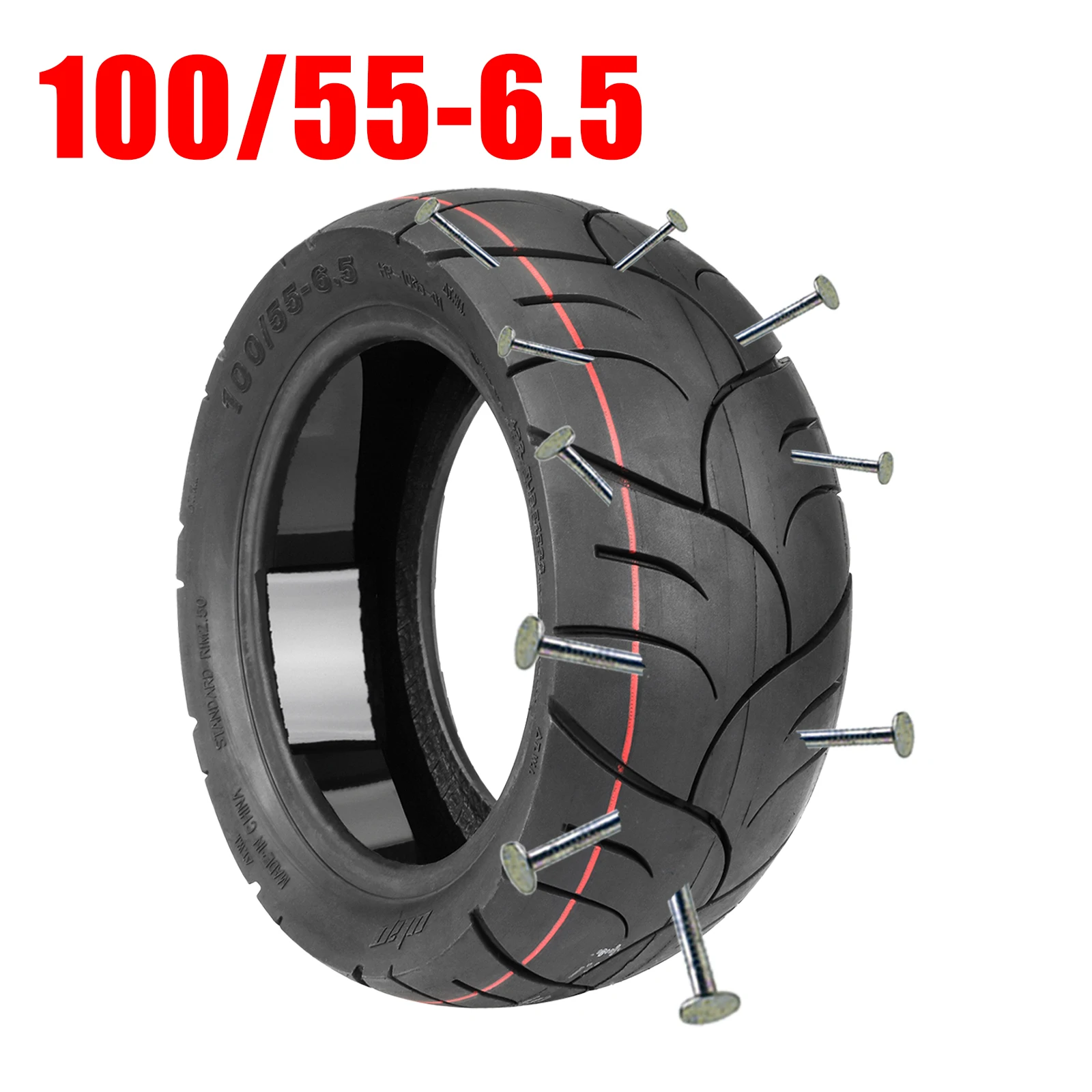 

Ulip 10Inch 100/55-6.5 Self-Healing Tubeless Tire Built Self-repair Glue Wider and Thicker Tyre For Electric Scooter Accessories