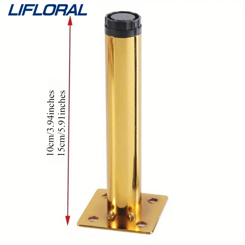 4 قطعة 10/15 سنتيمتر أرجل قطع الأثاث الحديثة الفاخرة السرير مقاعد البدلاء قدم وحدة التحكم الصلب أثاث معدني خزانة السرير أرجل أريكة للأريكة