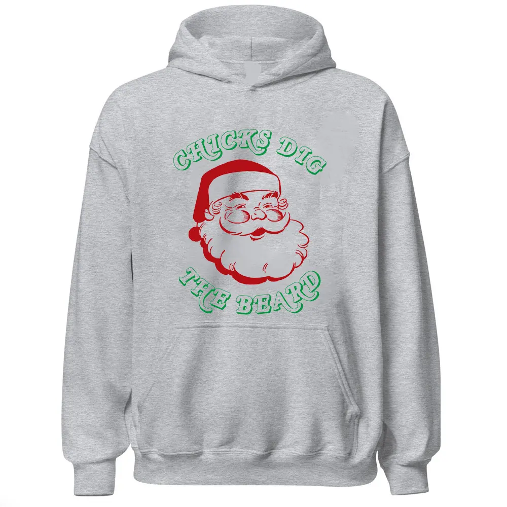 Chicks Dig The Beard Christmas Christma Hoodie Men Funny Pattern Autumn Ropa Hombre Autumn New in Hoodies & Sweatshirts Pullover