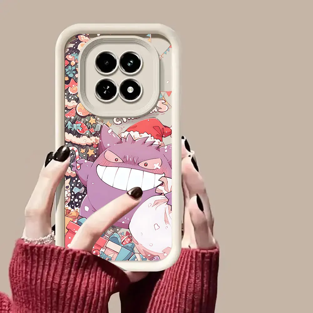 حافظة لهاتف Redmi 15C 14C 13C 12C 15 Gengar Pikachu عيد الميلاد Pokemons غطاء لـ Redmi Note 8 9 10 11 12 13 14 Pro Plus Coque #4