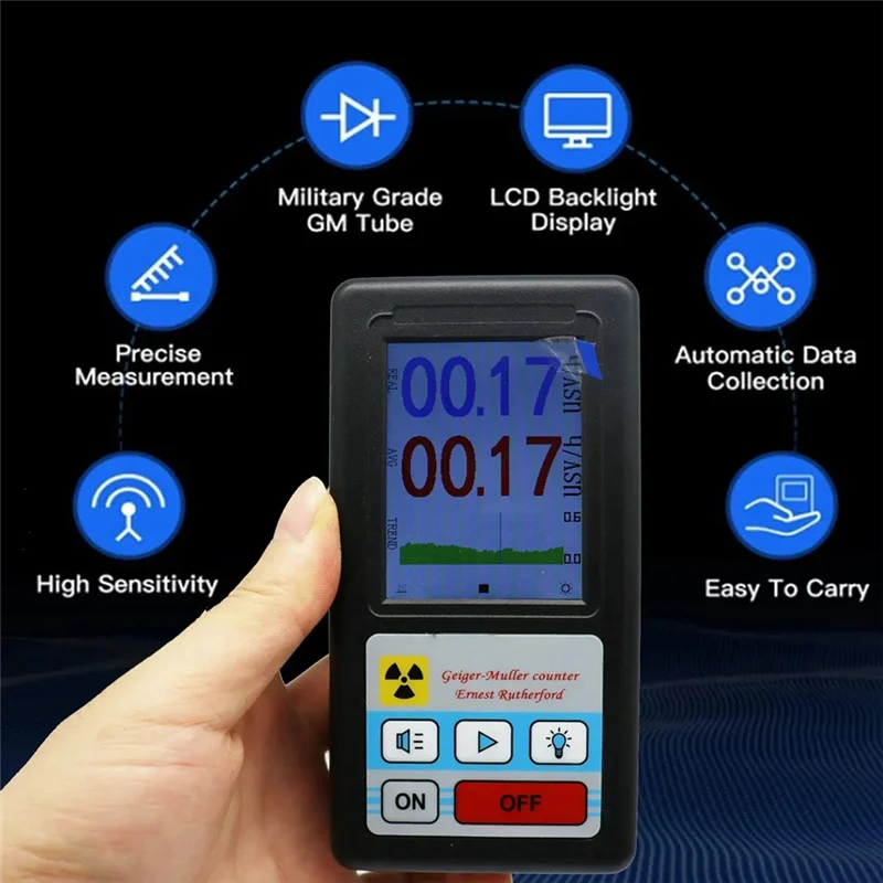 A98Z BR-6 ガイガーカウンター核放射線検出器個人線量計 X 線ベータガンマ検出器 LCD 放射性テスターツール