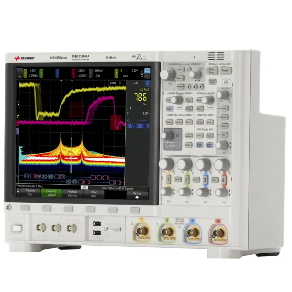 Keysight MSOX6004A high-end Oscilloscope12.1-inch Zone touch triggering, voice control，1GHz-6GHz，4+16channels，20GSa/s