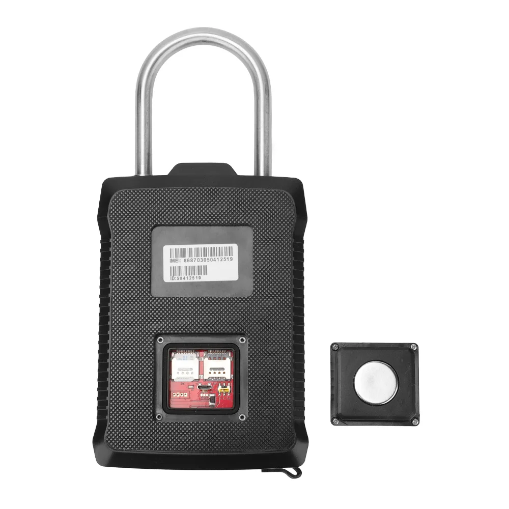 Nueva llegada GPS dispositivo de bloqueo inteligente remoto 4G rastreador con energía Solar para puerta de motocicleta de coche RFID GPRS