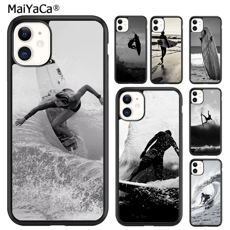 MaiYaCa Beach Surf Board Ocean Waves Phone Case Cover For iPhone 16 15 SE2020 6 7 8 plus 11 12 mini 13 14 pro max  coque