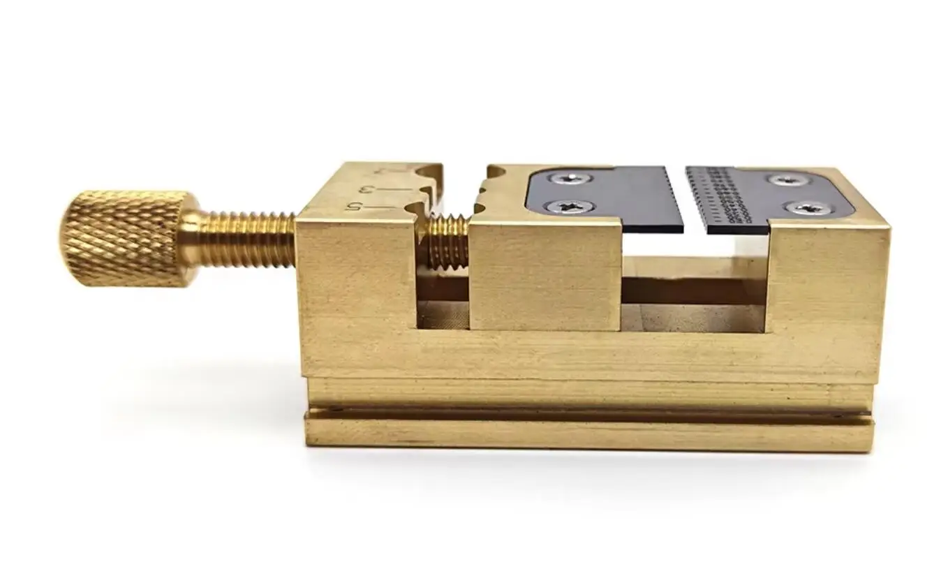 Precision Watch Repair Desktop Fixed Seat Pointer Table Vice Pointer Tube Clamp Manual Vise Copper Watch Repair Tool