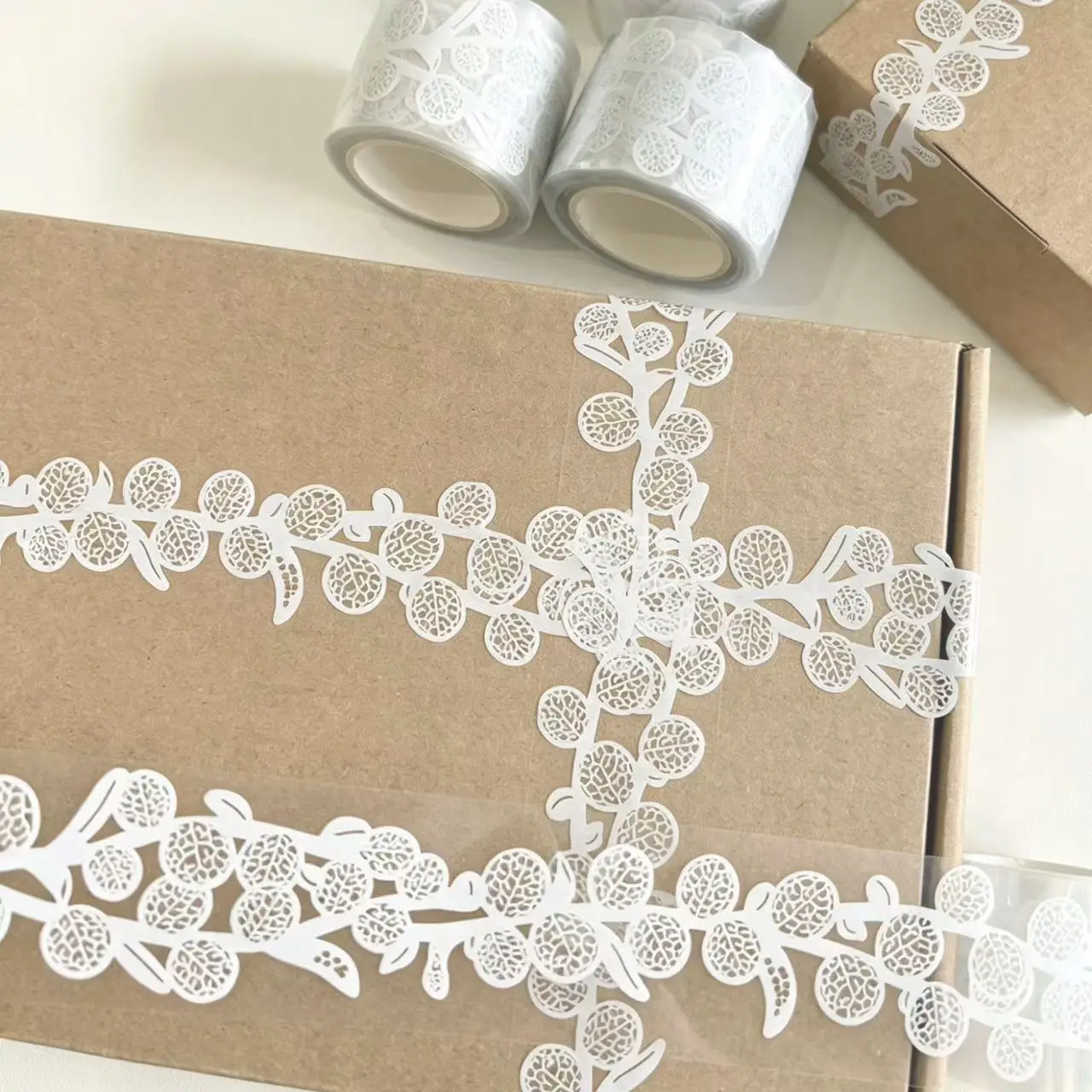 Artistic Hollow Lace PET Border Tape, Elegant Frame Pattern Journal DIY Decorative Stickers for Scrapbooking Crafts
