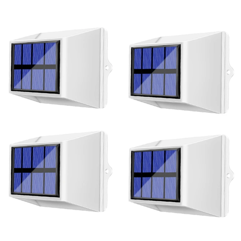 

New-Decoration LED Solar Outdoor Lights Solar Fence Lamp IP65 Waterproof Solar Deck Light Auto On/Off Mode 4Pcs