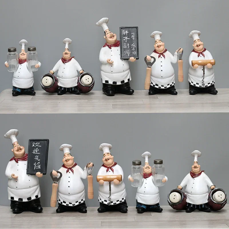 

creative fat chef resin sculpture Ornaments western restaurant dessert shop bakery abstract figure Resin statue home decor gifts