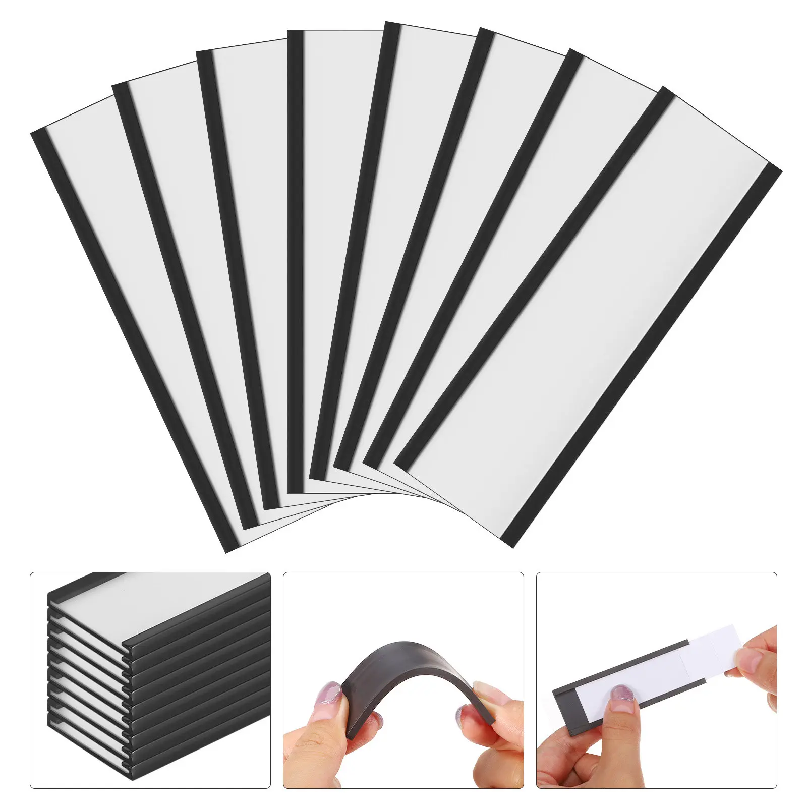 30Pcs Magnetic Channel Label Holder Easy to Install Remove Keep Everyone on Same Page Avoid Communication Barriers Shelf