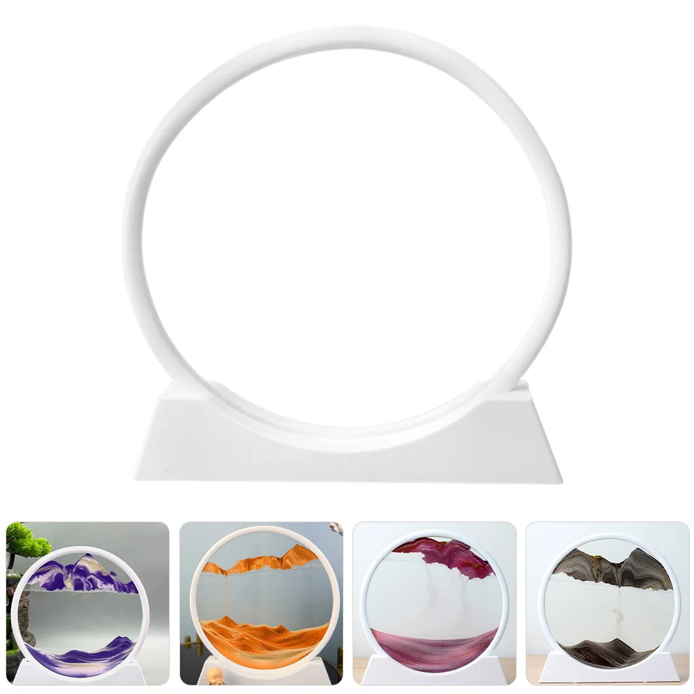 

DIY Moving Sand Art Picture Frame Durable Plastic Small Size Photo Prop Desktop Decor Landscape Sand Art Painting Frame