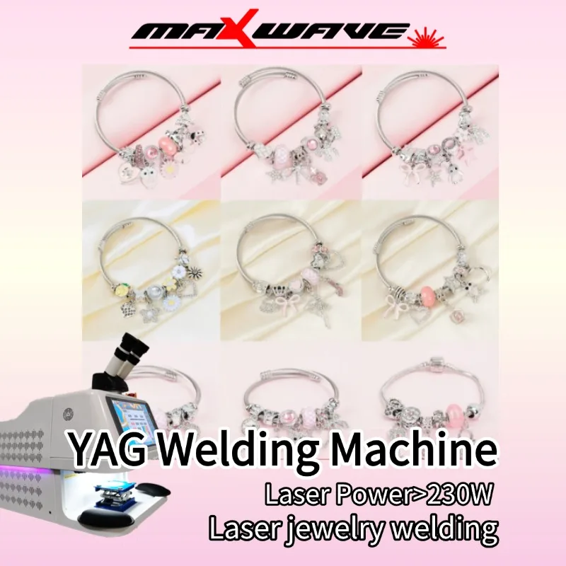 Maxwave High Precision 230W YAG Laser Welder with High Definition CCD Display and Foot Pedal for Jewelry, Gold, Silver