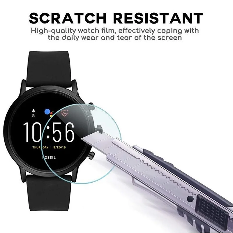 5 szt. Osłony ekranu do ochronna folia ze szkła hartowanego inteligentnego zegarka kopalnego Gen. 4 Q Explorist HR / Q Venture HR / Sloan HR