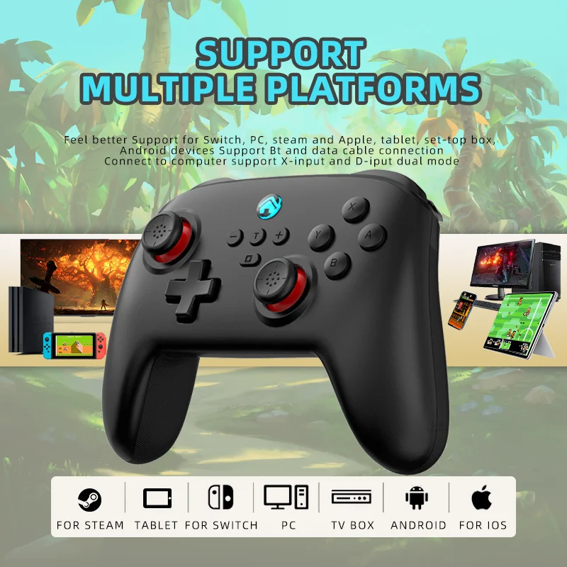 Switch Pro Controller Wireless Game Gamepad for Nintendo Switch OLED/Lite Joyestick For PC/Steam Deck Yuzu Controle