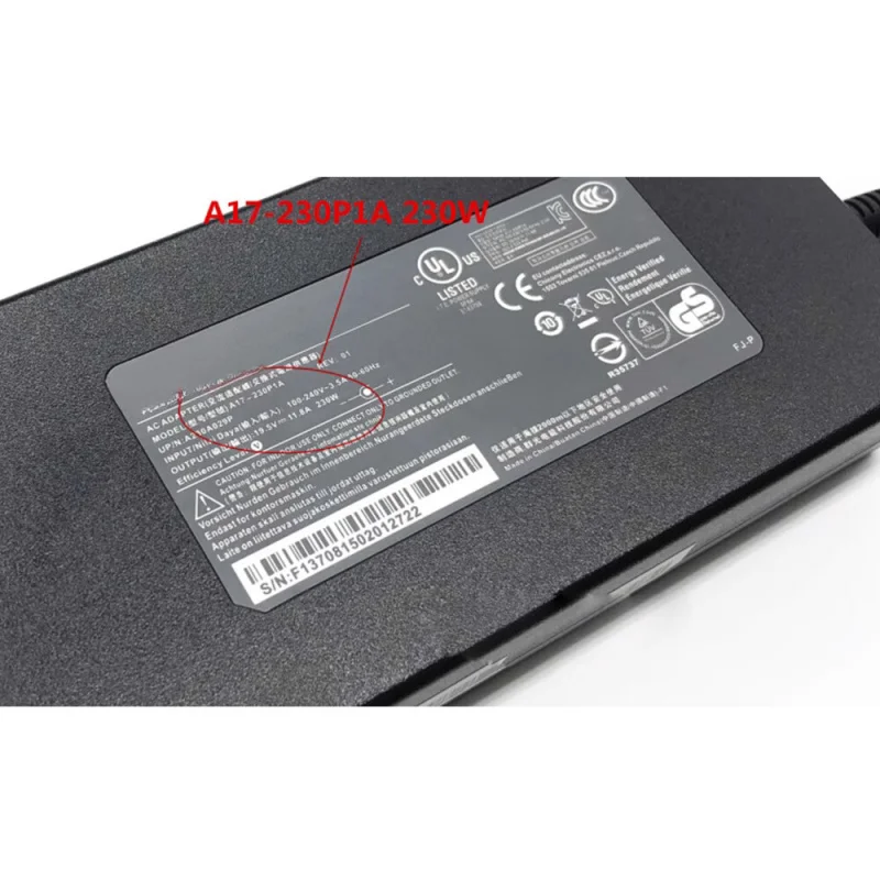 H FOR Huoying T5G Power Adapter Mechanical Revolution FSP230-AJAS3 Aurora Pro 230W
