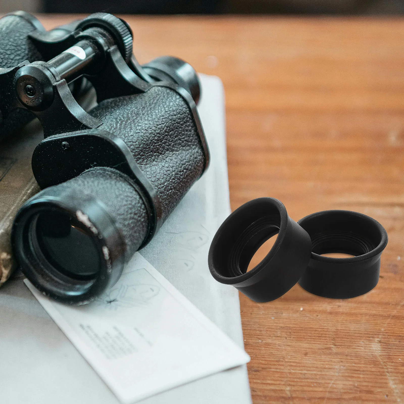 

2pcs Microscope Eyepiece Cover Rubber Black Eye Shields Anti Glare Protection For Optical Devices Eyepiece Guard Cups