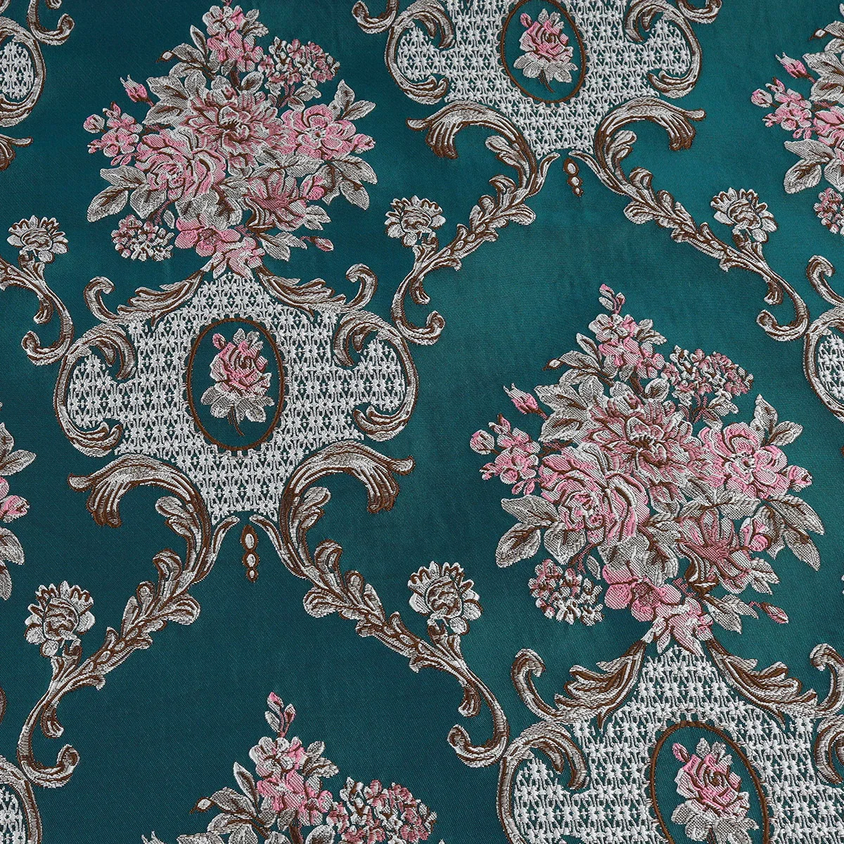 Aulic Pattern Brocade Fabric Damask Jacquard Garments Clothes Thick Upholstery Fabric by yard