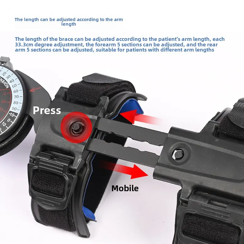Staffa di fissaggio dell'articolazione del gomito regolabile Staffa per frattura del braccio Imbracatura anti-lussazione del braccio Riabilitazione postoperatoria protettiva