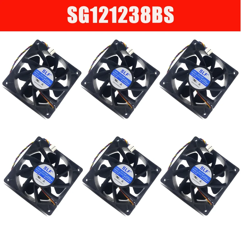 Well Tested 5PCS QFR1212GHE/6PCS SG121238BS Double Ball Bearing Cooler For S7 S9 T9 L3 BTC ETH Mining Fan 12V 2.1A 120*120*38MM