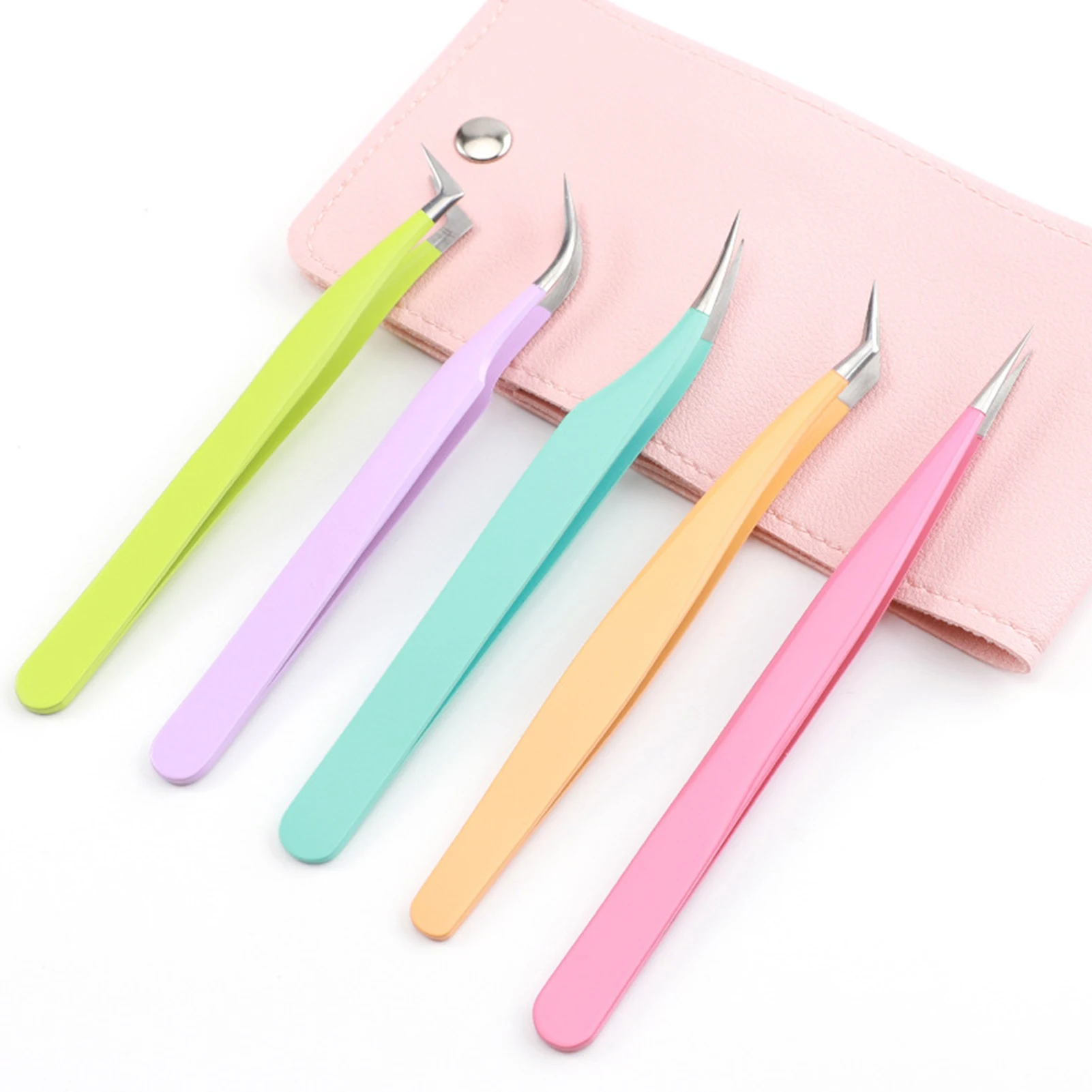 1-5 stks Professionele Wimper Pincet DIY Lash Extension Gereedschap Hoge Precisie Rvs Valse Wimper Pincet make-up salon