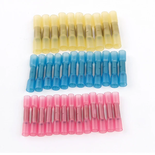 100pcs Solder Seal Sleeve Heat Shrink Wire Connectors Electrical Crimping Terminals Automotive Marine Insulated Solder Connector